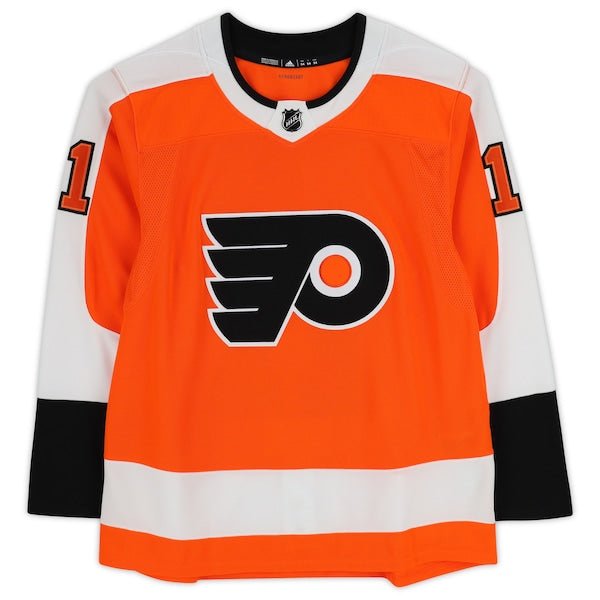 Travis Konecny Philadelphia Flyers Fanatics Authentic Autographed Orange Adidas Authentic Jersey - The Ballers Bank