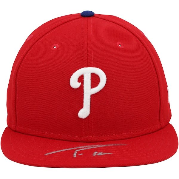 Trea Turner Philadelphia Phillies Autographed Fanatics Authentic New Era Baseball Cap - The Ballers Bank