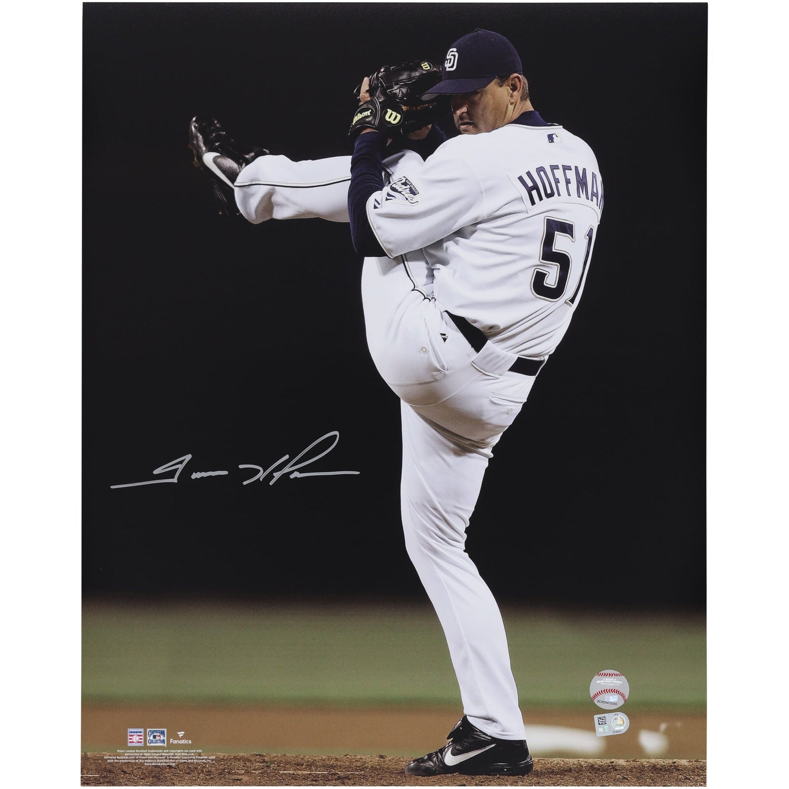 Trevor Hoffman San Diego Padres Autographed Fanatics Authentic 16" x 20" Pitching Photograph - The Ballers Bank