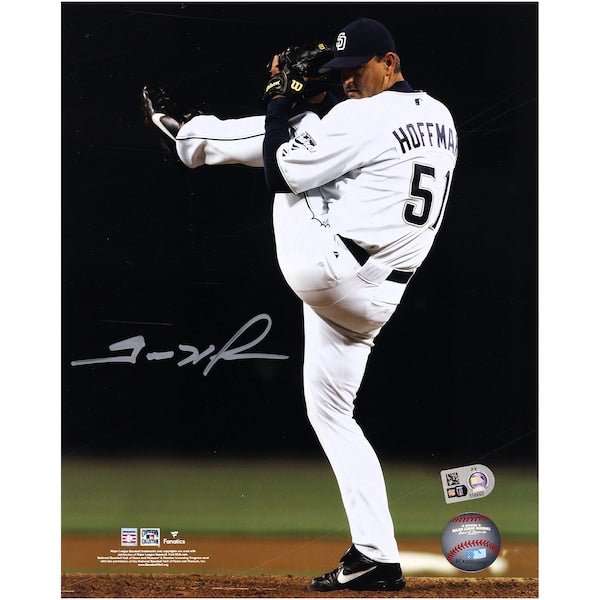 Trevor Hoffman San Diego Padres Autographed Fanatics Authentic 8" x 10" Pitching Photograph - The Ballers Bank