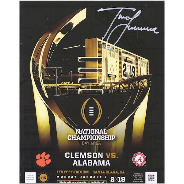 Trevor Lawrence Clemson Tigers Fanatics Authentic Autographed 2019 National Championship Game Program - The Ballers Bank