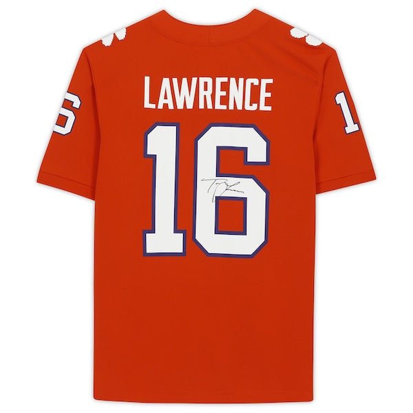 Trevor Lawrence Clemson Tigers Fanatics Authentic Autographed Orange Nike Game Jersey - Signature on Back - The Ballers Bank