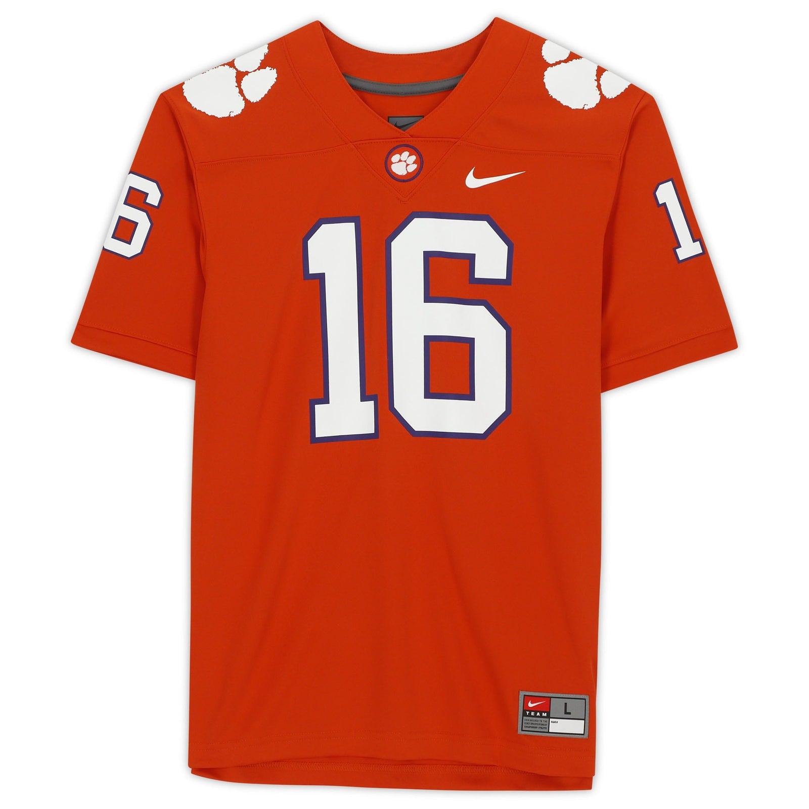 Trevor Lawrence Clemson Tigers Fanatics Authentic Autographed Orange Nike Game Jersey - Signature on Back - The Ballers Bank
