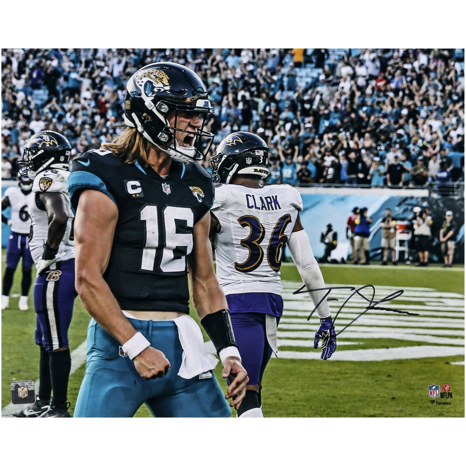 Trevor Lawrence Jacksonville Jaguars Autographed Fanatics Authentic 16" x 20" Scream Photograph - The Ballers Bank