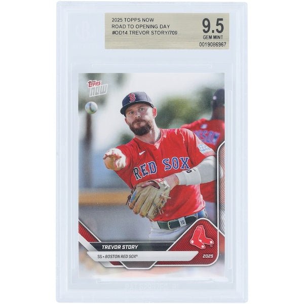 Trevor Story Boston Red Sox 2025 Topps Now Road to Opening Day OD - 14 BGS Authenticated 9.5 Card - The Ballers Bank