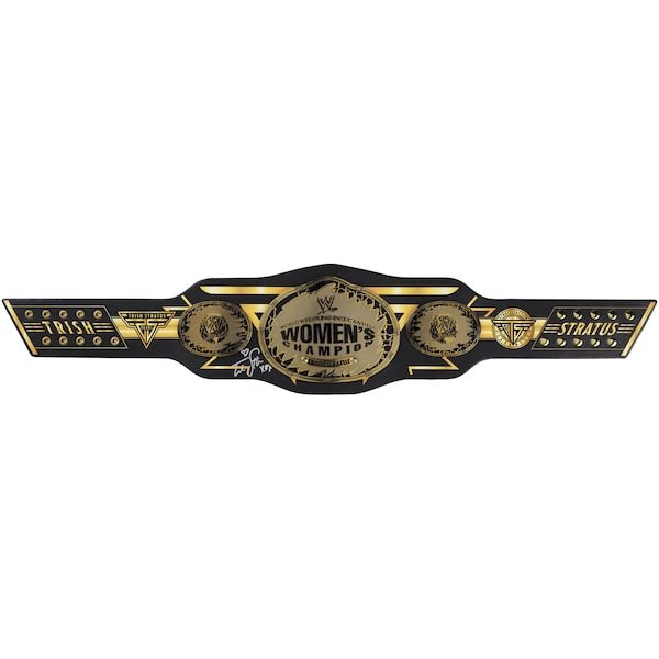 Trish Stratus WWE Autographed Fanatics Authentic 25 Years Anniversary Signature Series Replica Title Belt - The Ballers Bank