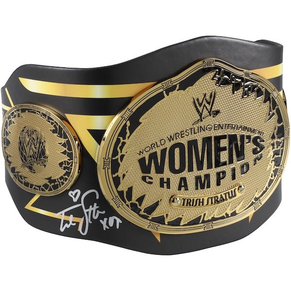 Trish Stratus WWE Autographed Fanatics Authentic 25 Years Anniversary Signature Series Replica Title Belt - The Ballers Bank