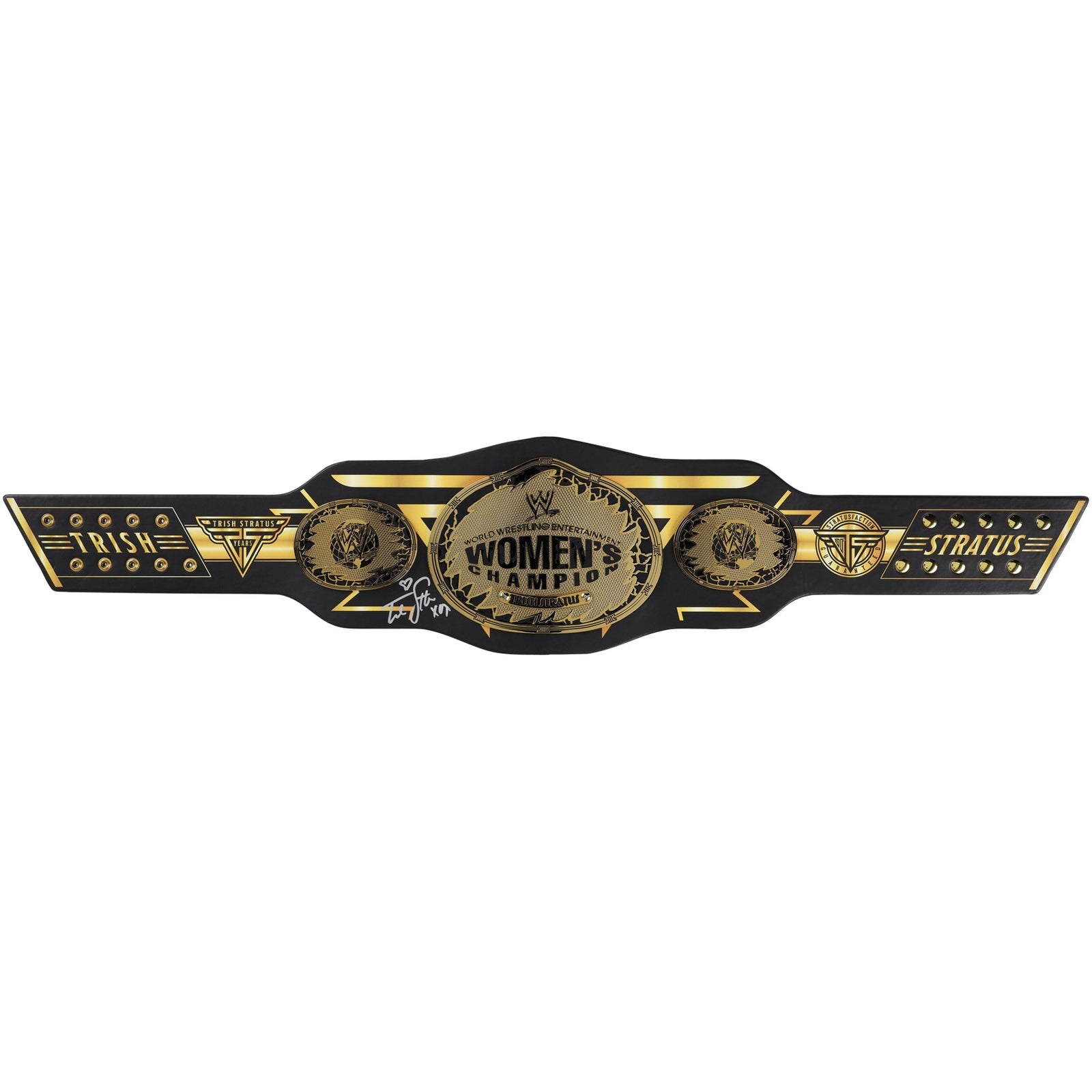 Trish Stratus WWE Autographed Fanatics Authentic 25 Years Anniversary Signature Series Replica Title Belt - The Ballers Bank