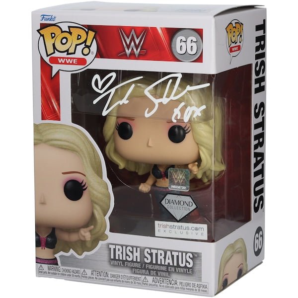 Trish Stratus WWE Autographed Fanatics Authentic 66 Diamond Collection Funko Pop! Figurine - The Ballers Bank