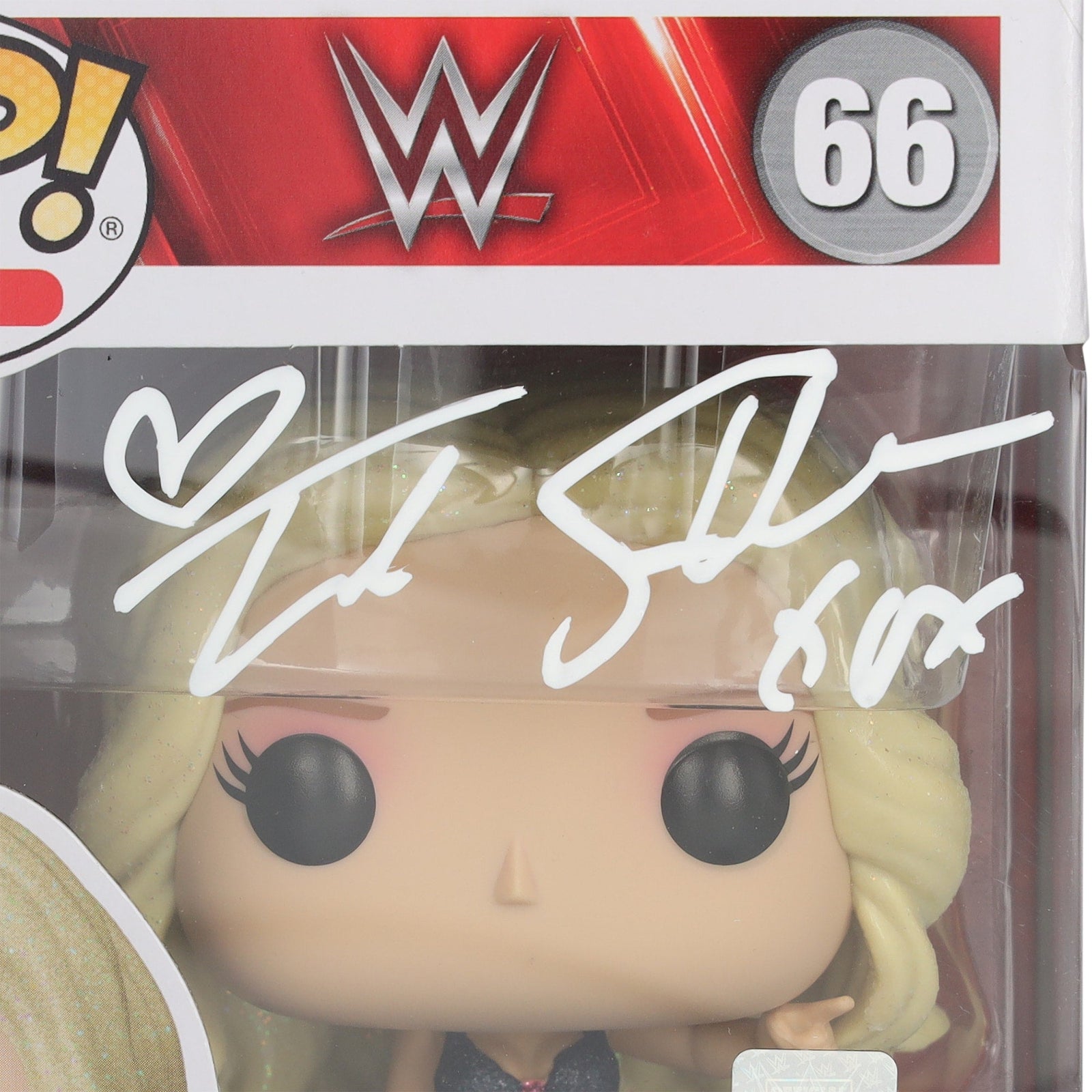 Trish Stratus WWE Autographed Fanatics Authentic 66 Diamond Collection Funko Pop! Figurine - The Ballers Bank