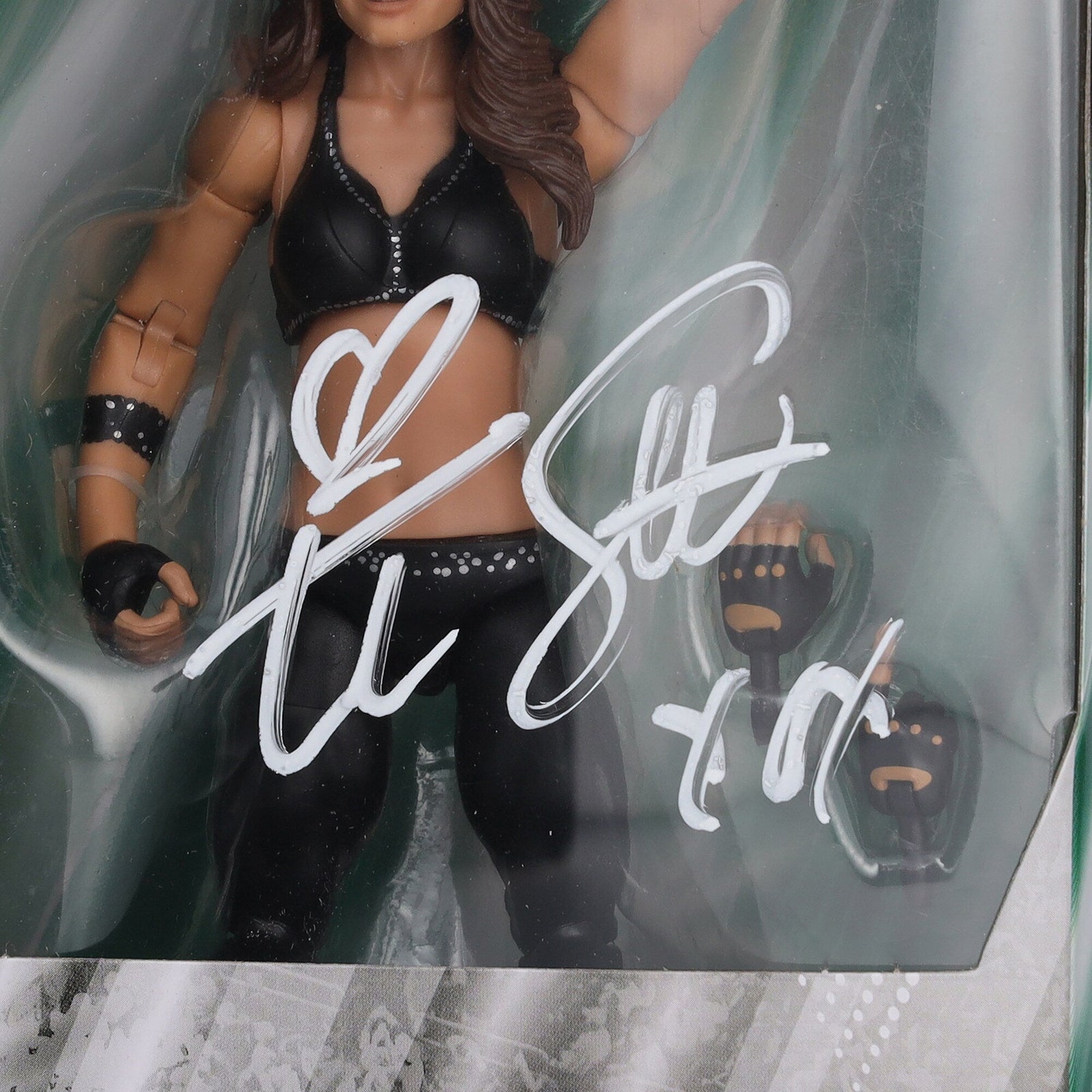Trish Stratus WWE Autographed Fanatics Authentic Mattel WrestleMania 40 Elite Collection Action Figure - The Ballers Bank