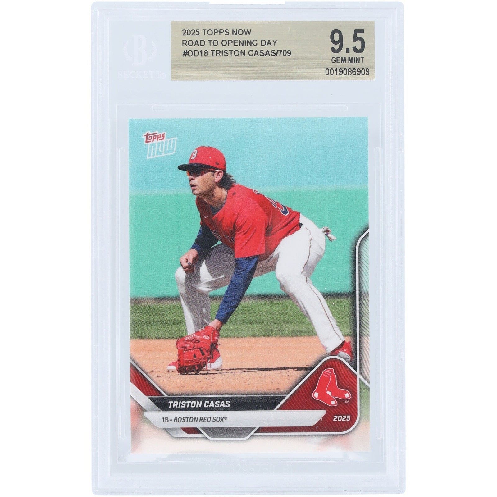 Triston Casas Boston Red Sox 2025 Topps Now Road to Opening Day OD - 18 BGS Authenticated 9.5 Card - The Ballers Bank