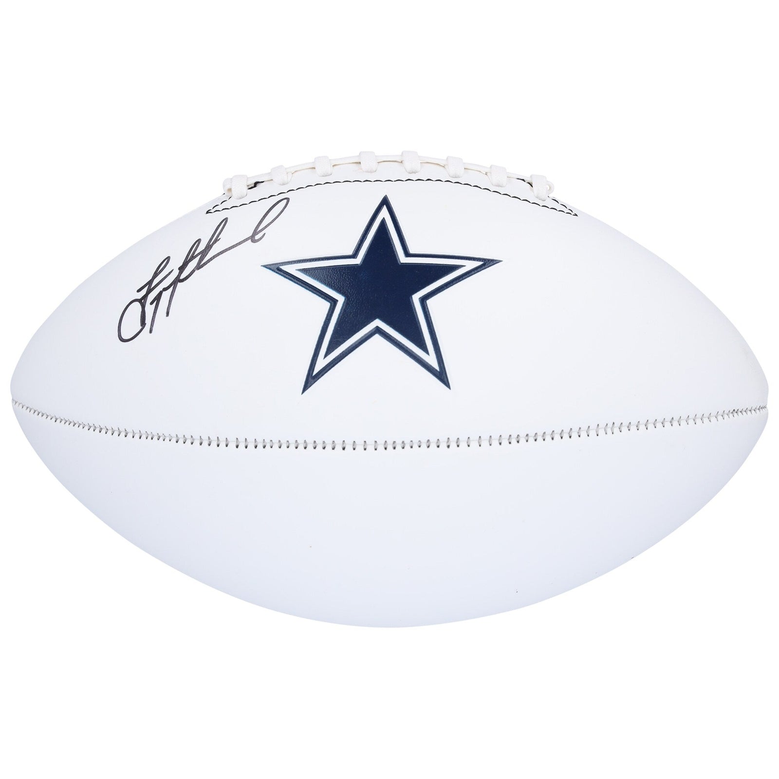 Troy Aikman Dallas Cowboys Autographed Fanatics Authentic Franklin White Panel Football - The Ballers Bank