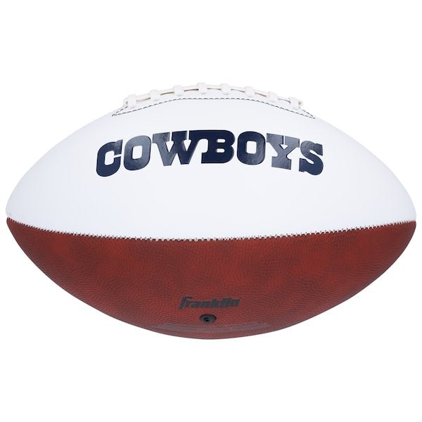 Troy Aikman Dallas Cowboys Autographed Fanatics Authentic Franklin White Panel Football - The Ballers Bank