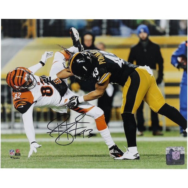 Troy Polamalu Pittsburgh Steelers Autographed Fanatics Authentic 8" x 10" Hit vs. Bengals Photograph - The Ballers Bank