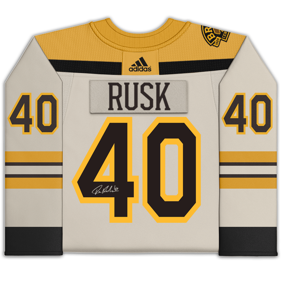 Tuukka Rask Boston Bruins Autographed Fanatics Authentic 100th Anniversary Beige Alternate adidas Authentic Jersey - The Ballers Bank