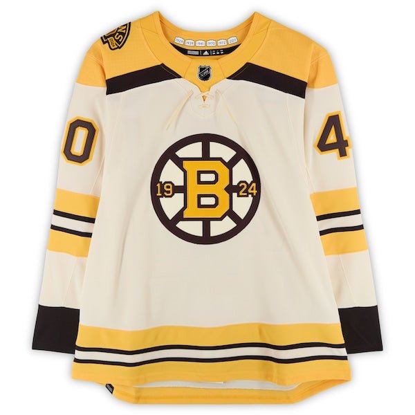 Tuukka Rask Boston Bruins Autographed Fanatics Authentic 100th Anniversary Beige Alternate adidas Authentic Jersey - The Ballers Bank