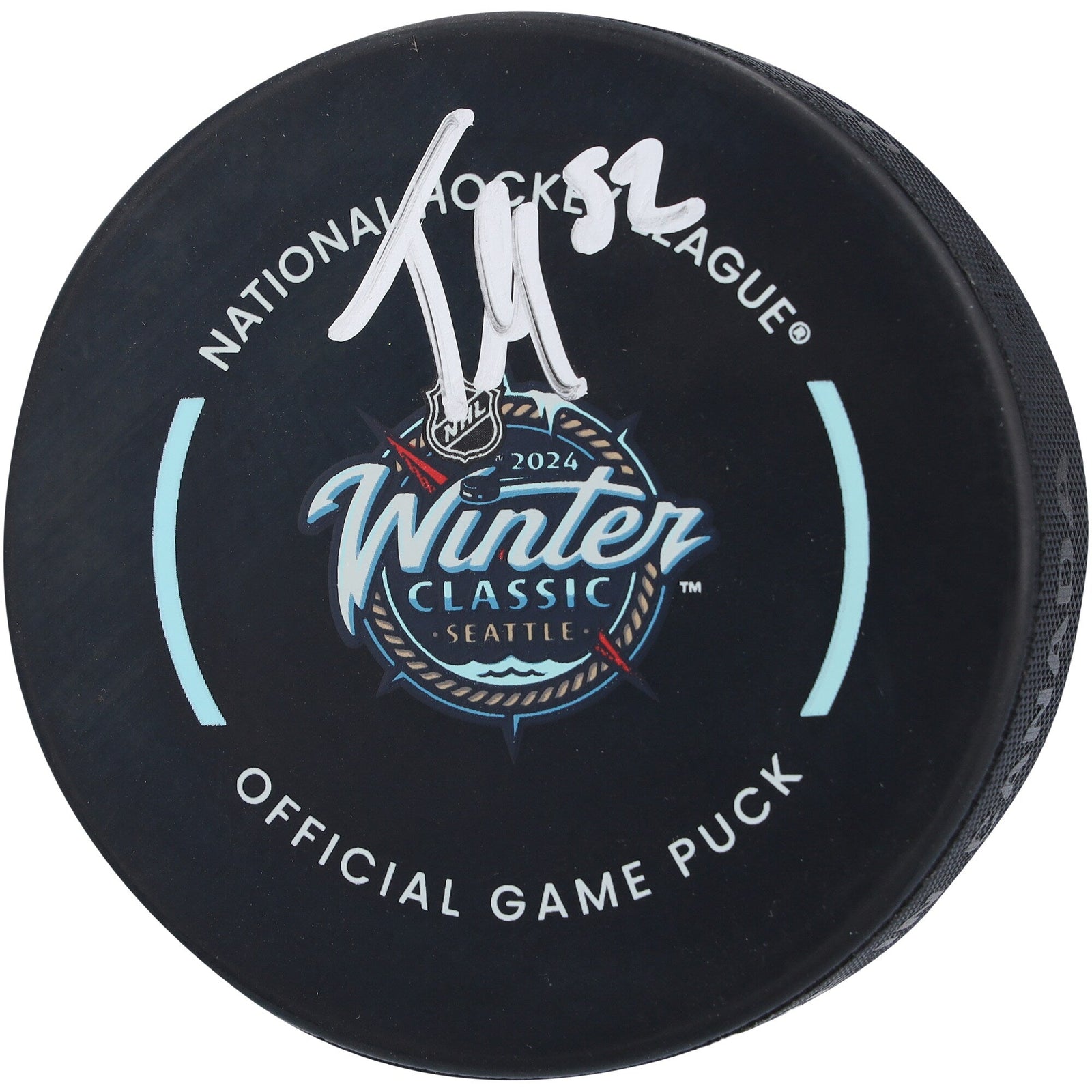 Tye Kartye Seattle Kraken Autographed Fanatics Authentic 2024 Winter Classic Hockey Puck - The Ballers Bank