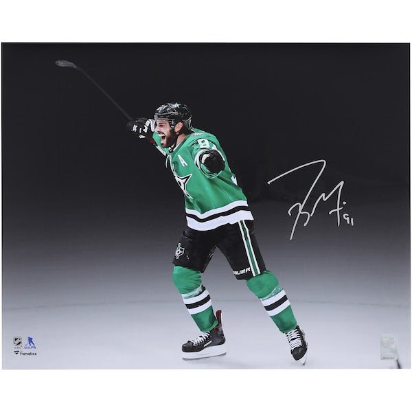 Tyler Seguin Dallas Stars Autographed Fanatics Authentic 16" x 20" Kelly Green Jersey Celebration Spotlight Photograph - The Ballers Bank