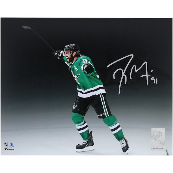 Tyler Seguin Dallas Stars Autographed Fanatics Authentic 8" x 10" Kelly Green Jersey Celebration Spotlight Photograph - The Ballers Bank
