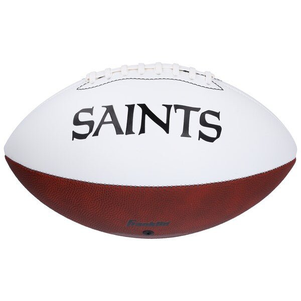 Tyler Shough New Orleans Saints Autographed Fanatics Authentic Franklin White Panel Football - The Ballers Bank