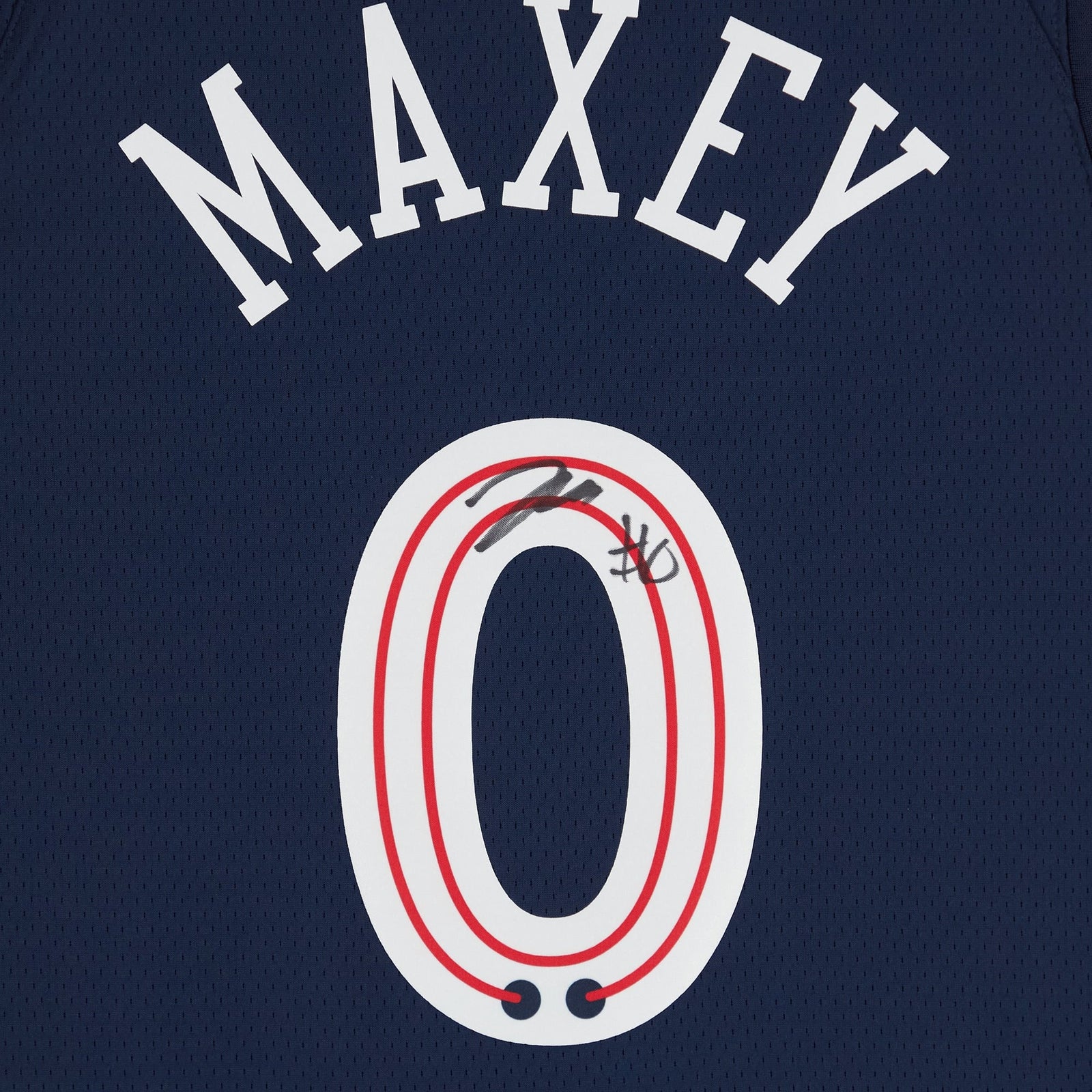 Tyrese Maxey Philadelphia 76ers Autographed Fanatics Authentic Nike Navy 2023 - 24 City Edition Swingman Jersey - The Ballers Bank