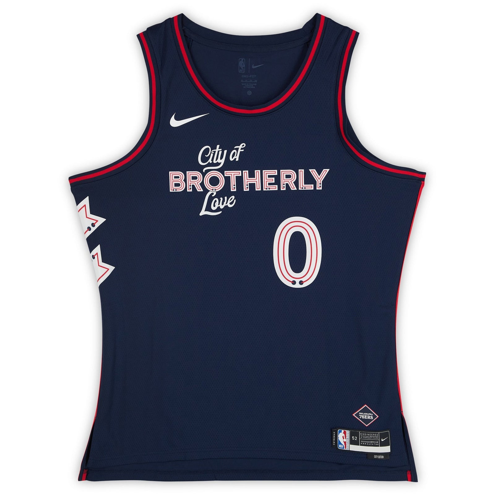 Tyrese Maxey Philadelphia 76ers Autographed Fanatics Authentic Nike Navy 2023 - 24 City Edition Swingman Jersey - The Ballers Bank