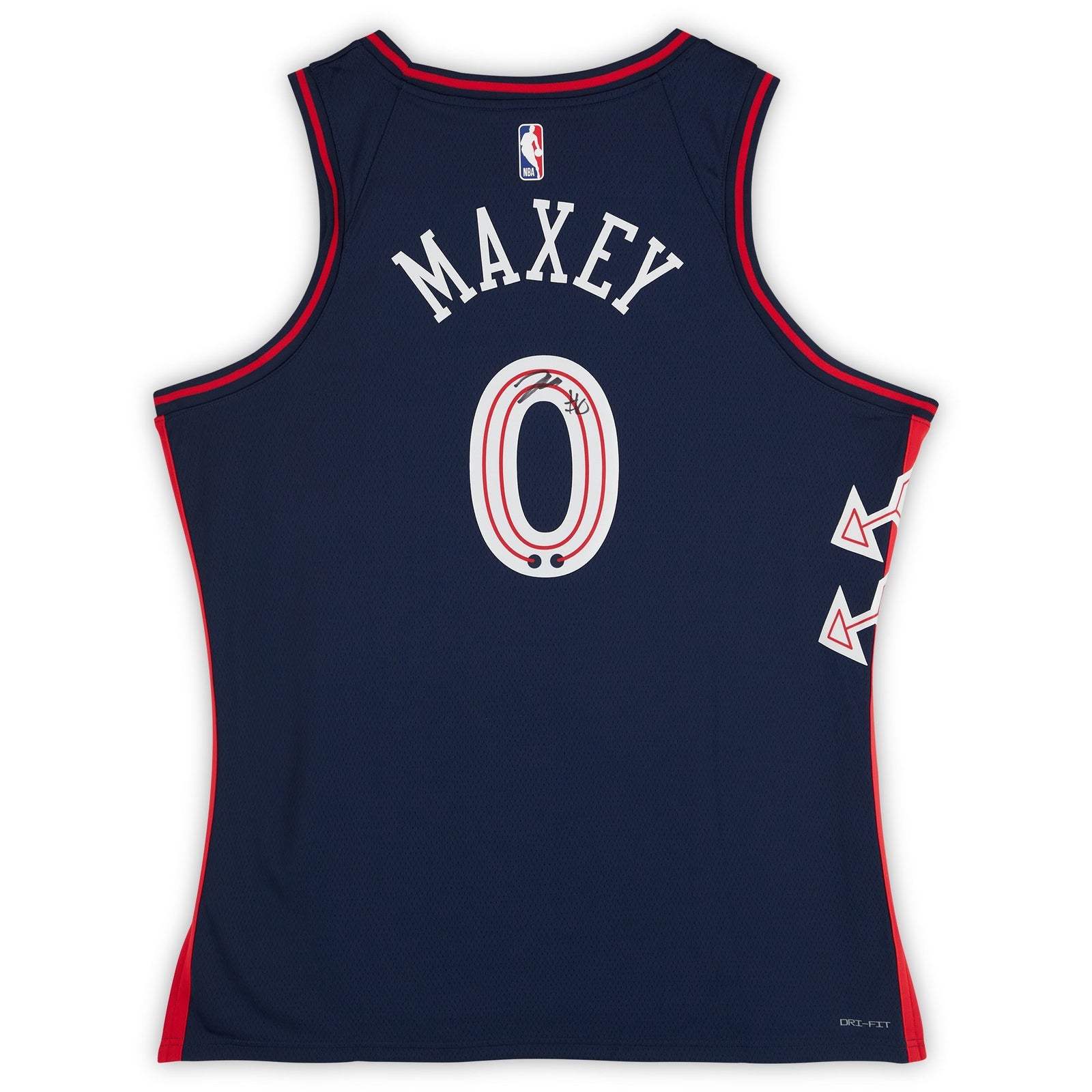 Tyrese Maxey Philadelphia 76ers Autographed Fanatics Authentic Nike Navy 2023 - 24 City Edition Swingman Jersey - The Ballers Bank
