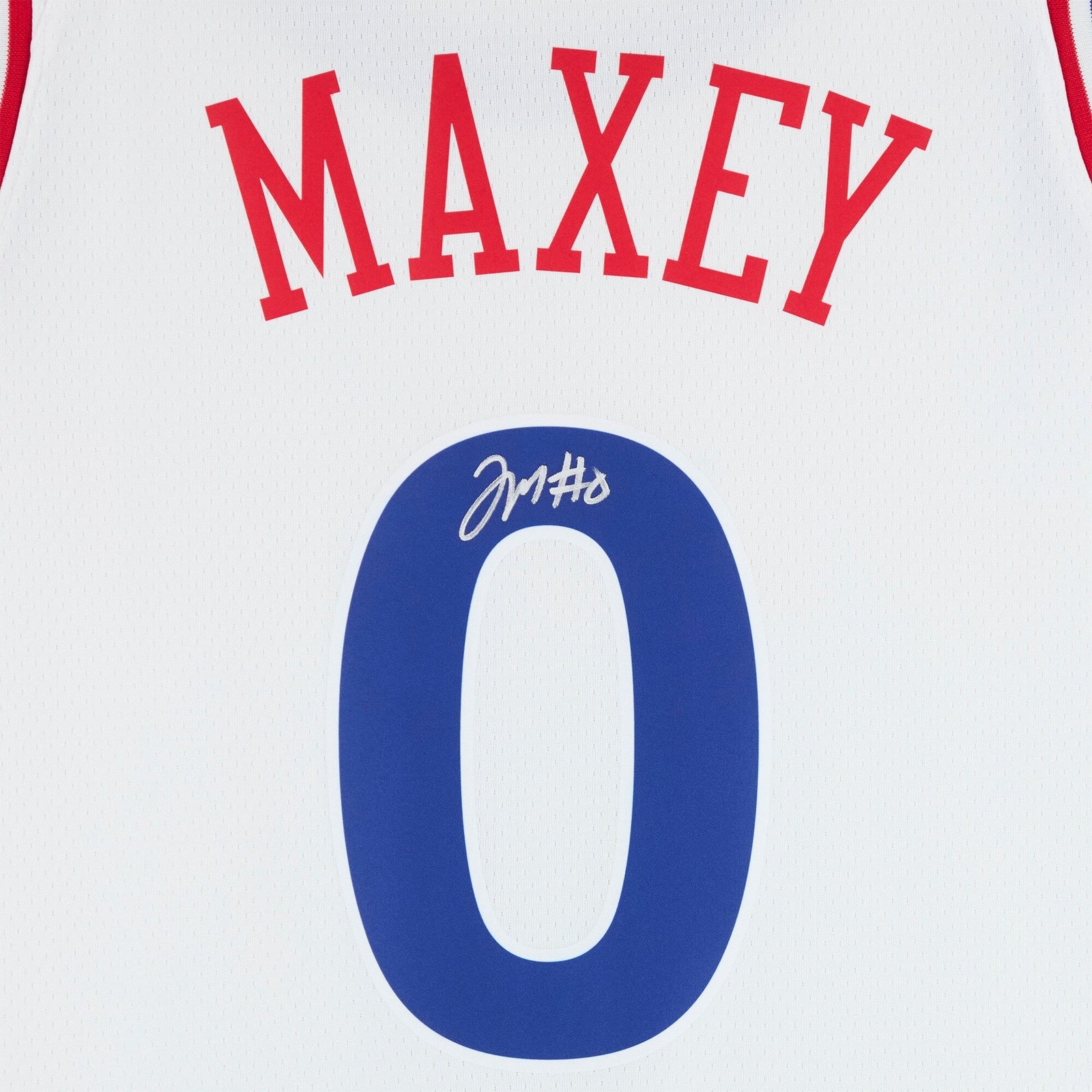 Tyrese Maxey Philadelphia 76ers Autographed Fanatics Authentic White Nike 2024 - 25 City Edition Swingman Jersey - The Ballers Bank