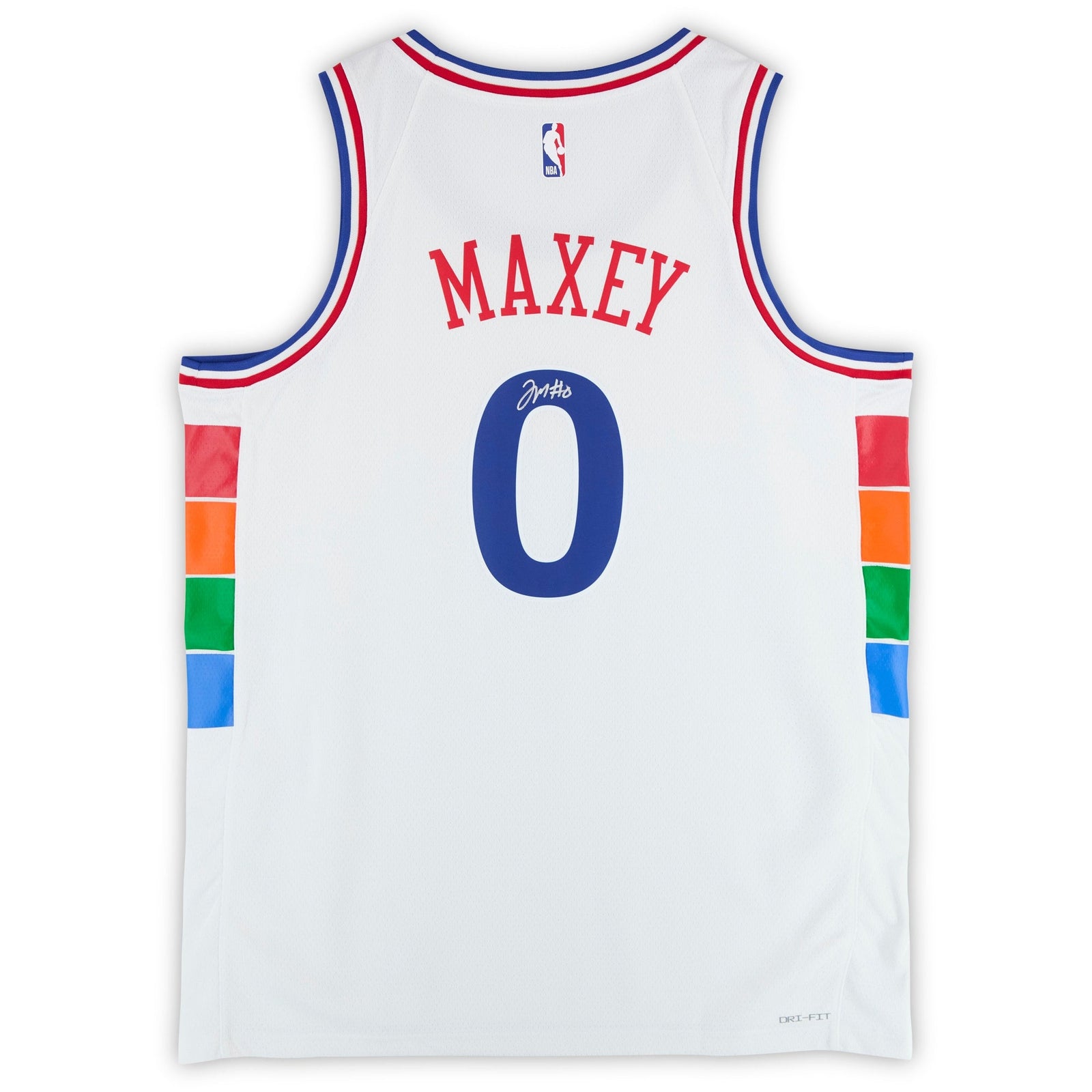 Tyrese Maxey Philadelphia 76ers Autographed Fanatics Authentic White Nike 2024 - 25 City Edition Swingman Jersey - The Ballers Bank