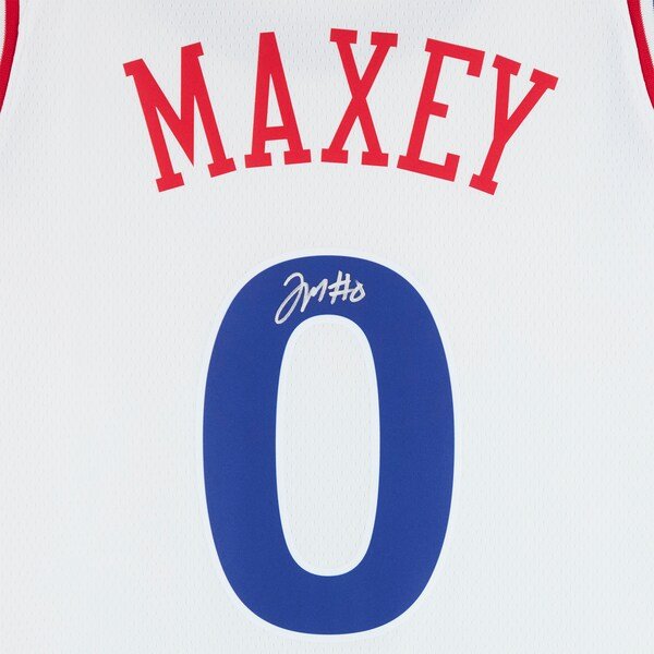 Tyrese Maxey Philadelphia 76ers Autographed Fanatics Authentic White Nike 2024 - 25 City Edition Swingman Jersey - The Ballers Bank