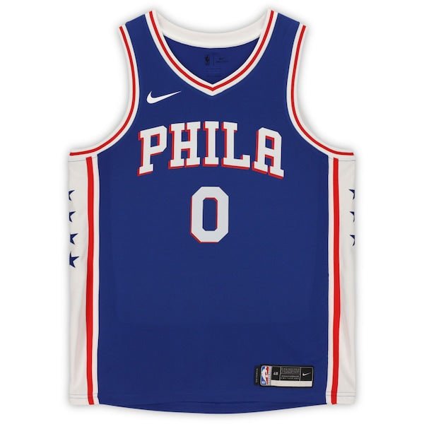 Tyrese Maxey Philadelphia 76ers Fanatics Authentic Autographed Blue Icon Nike Swingman Jersey - The Ballers Bank