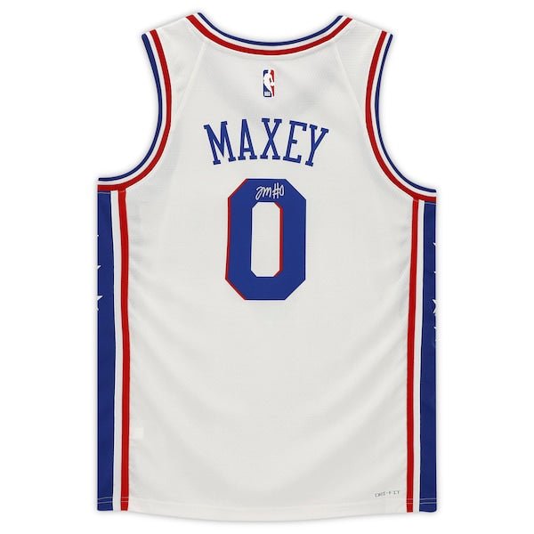 Tyrese Maxey Philadelphia 76ers Fanatics Authentic Autographed Nike 2020 - 21 Association Edition Swingman Jersey - White - The Ballers Bank