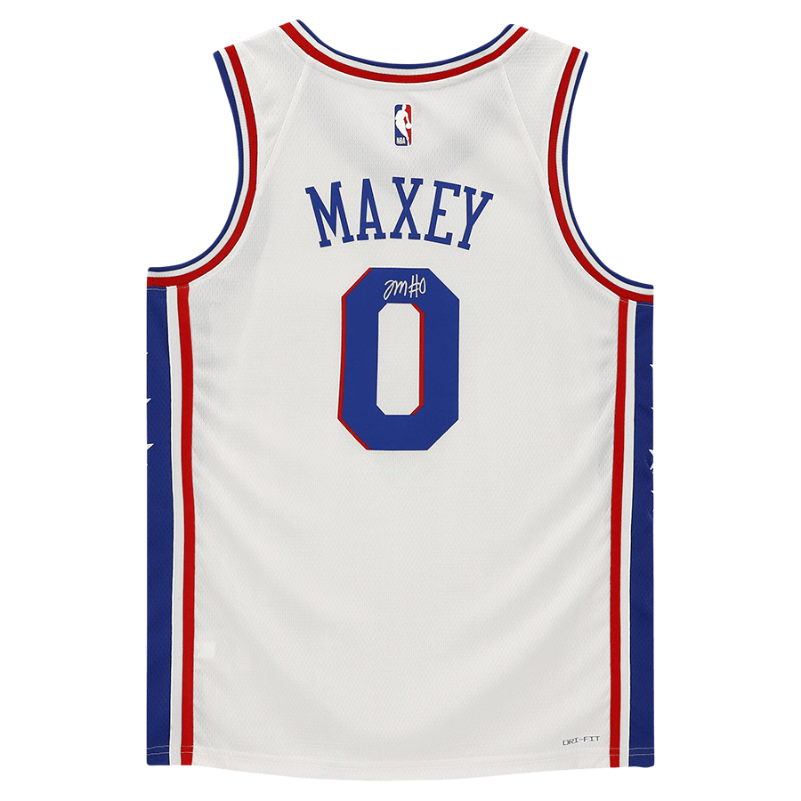 Tyrese Maxey Philadelphia 76ers Fanatics Authentic Autographed Nike 2020 - 21 Association Edition Swingman Jersey - White - The Ballers Bank