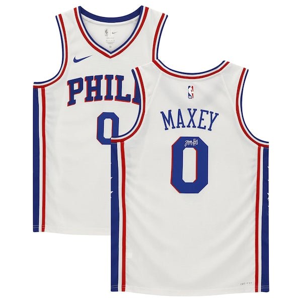 Tyrese Maxey Philadelphia 76ers Fanatics Authentic Autographed Nike 2020 - 21 Association Edition Swingman Jersey - White - The Ballers Bank