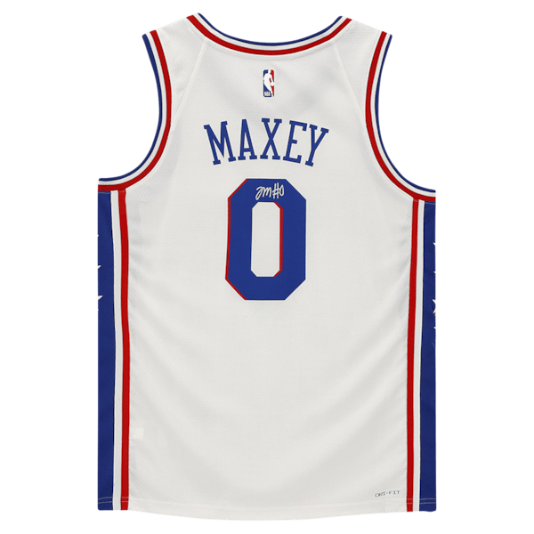 Tyrese Maxey Philadelphia 76ers Fanatics Authentic Autographed Nike 2020 - 21 Association Edition Swingman Jersey - White - The Ballers Bank