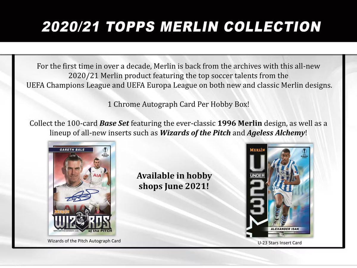 2020-21 Topps Chrome Merlin Soccer UEFA Club Competition Hobby Trading Cards LV