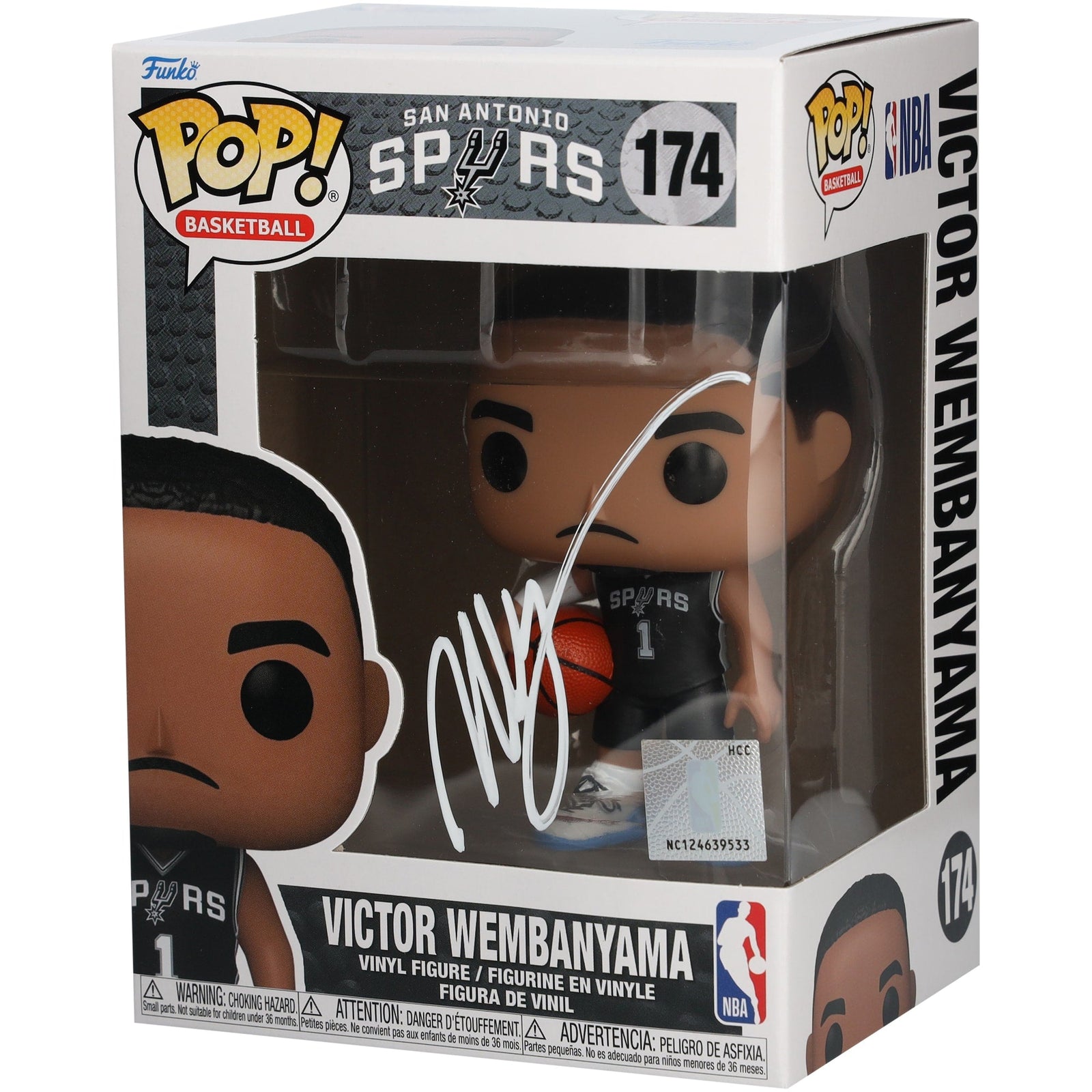 Victor Wembanyama San Antonio Spurs Autographed Fanatics Authentic 174 Funko POP! Figurine - The Ballers Bank