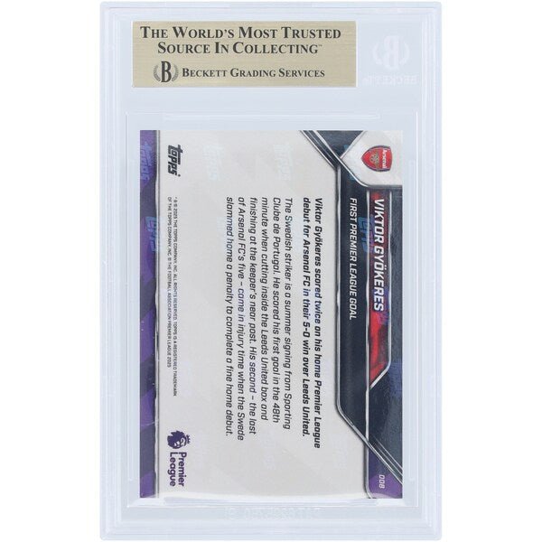 Viktor Gyökeres Arsenal 2025 - 26 Topps Now First Premier League Goal 8 BGS Authenticated 9.5 Card - The Ballers Bank
