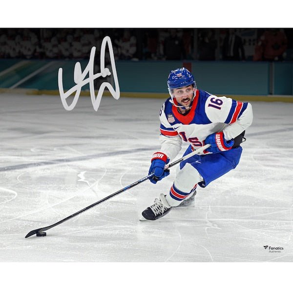 Vincent Trocheck Team USA Autographed Fanatics Authentic 16" x 20" 2026 Winter Olympics Gold Medal Winner Photograph - The Ballers Bank