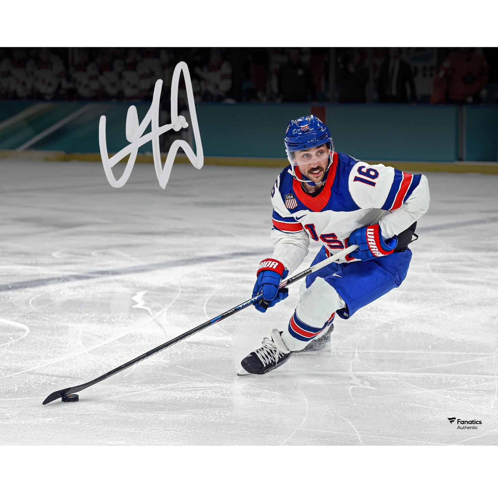 Vincent Trocheck Team USA Autographed Fanatics Authentic 16" x 20" 2026 Winter Olympics Gold Medal Winner Photograph - The Ballers Bank