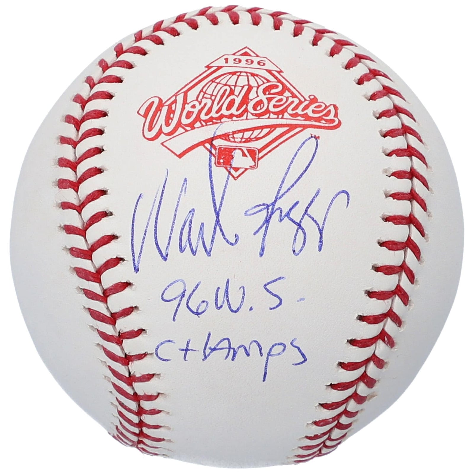 Wade Boggs New York Yankees Fanatics Authentic Autographed 1996 World Series Baseball with "96 W.S. Champs" Inscription - The Ballers Bank