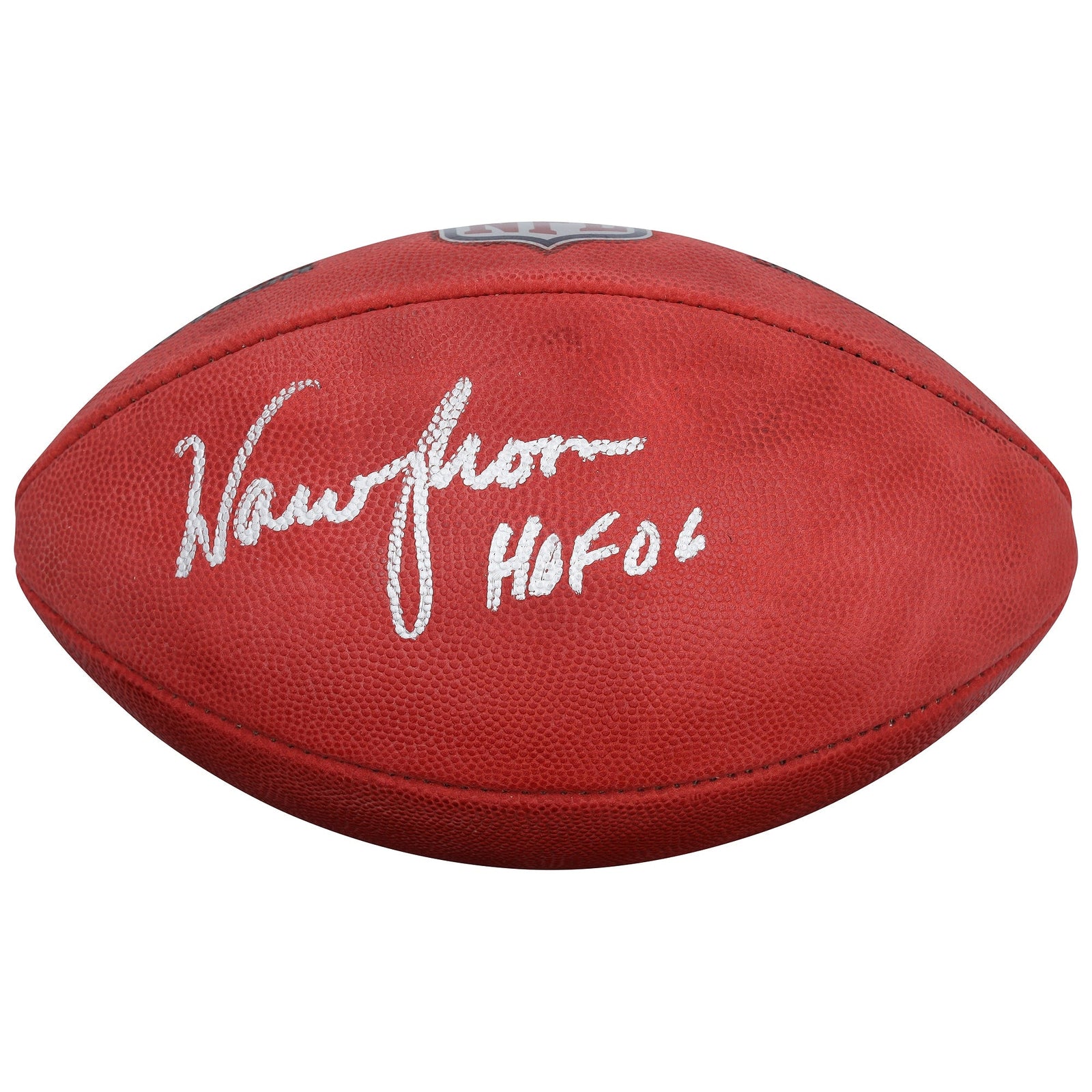 Warren Moon Houston Oilers Autographed Fanatics Authentic Wilson Duke Full Color Football with "HOF 06" Inscription - The Ballers Bank