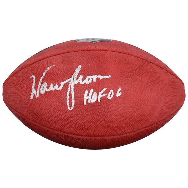 Warren Moon Houston Oilers Autographed Fanatics Authentic Wilson Duke Full Color Football with "HOF 06" Inscription - The Ballers Bank