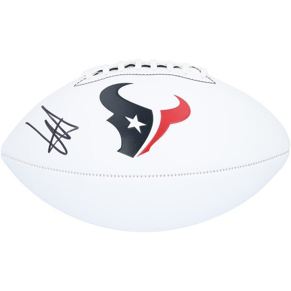 Will Anderson Jr. Houston Texans Autographed Fanatics Authentic Franklin White Panel Football - The Ballers Bank