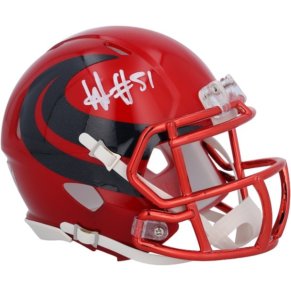 Will Anderson Jr. Houston Texans Autographed Fanatics Authentic Riddell 2024 Alternate Speed Mini Helmet - The Ballers Bank