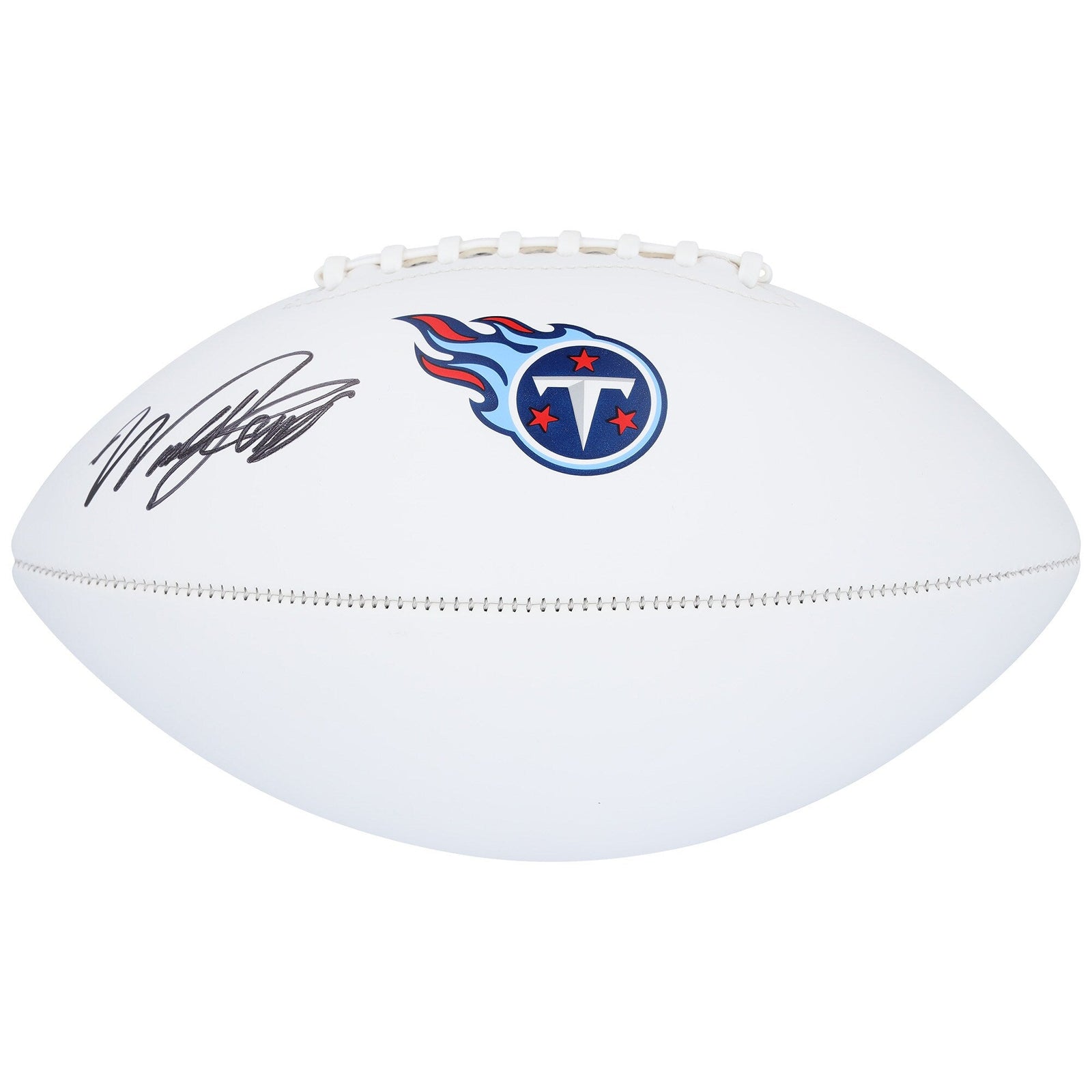Will Levis Tennessee Titans Autographed Fanatics Authentic White Panel Football - The Ballers Bank