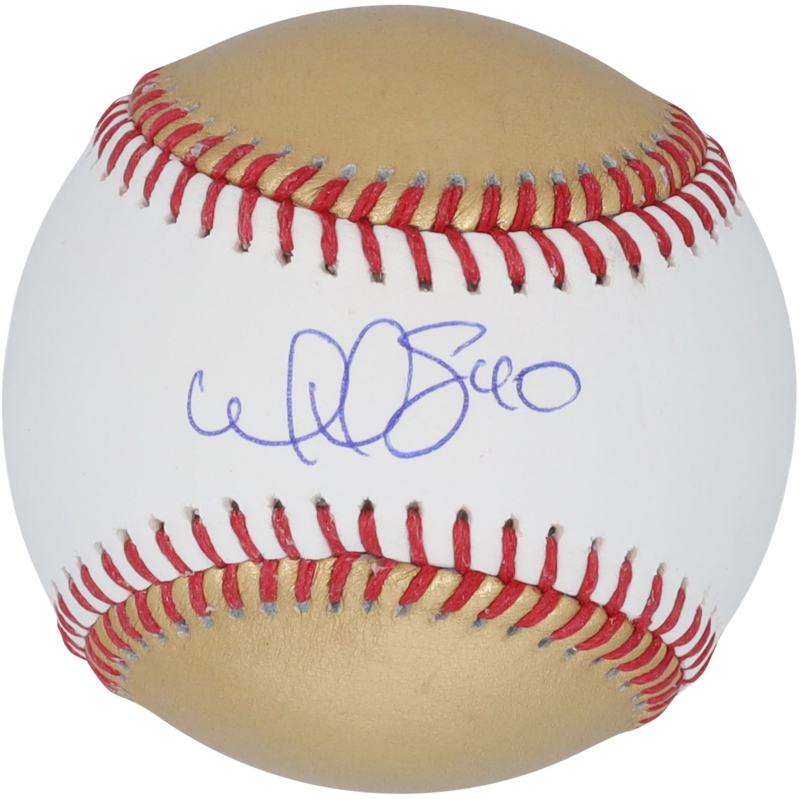 Willson Contreras Boston Red Sox Autographed Fanatics Authentic Gold/White Leather Baseball - The Ballers Bank