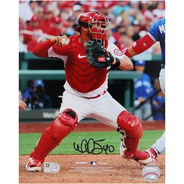 Willson Contreras St. Louis Cardinals Autographed Fanatics Authentic 8" x 10" Catching Vertical Photograph - The Ballers Bank