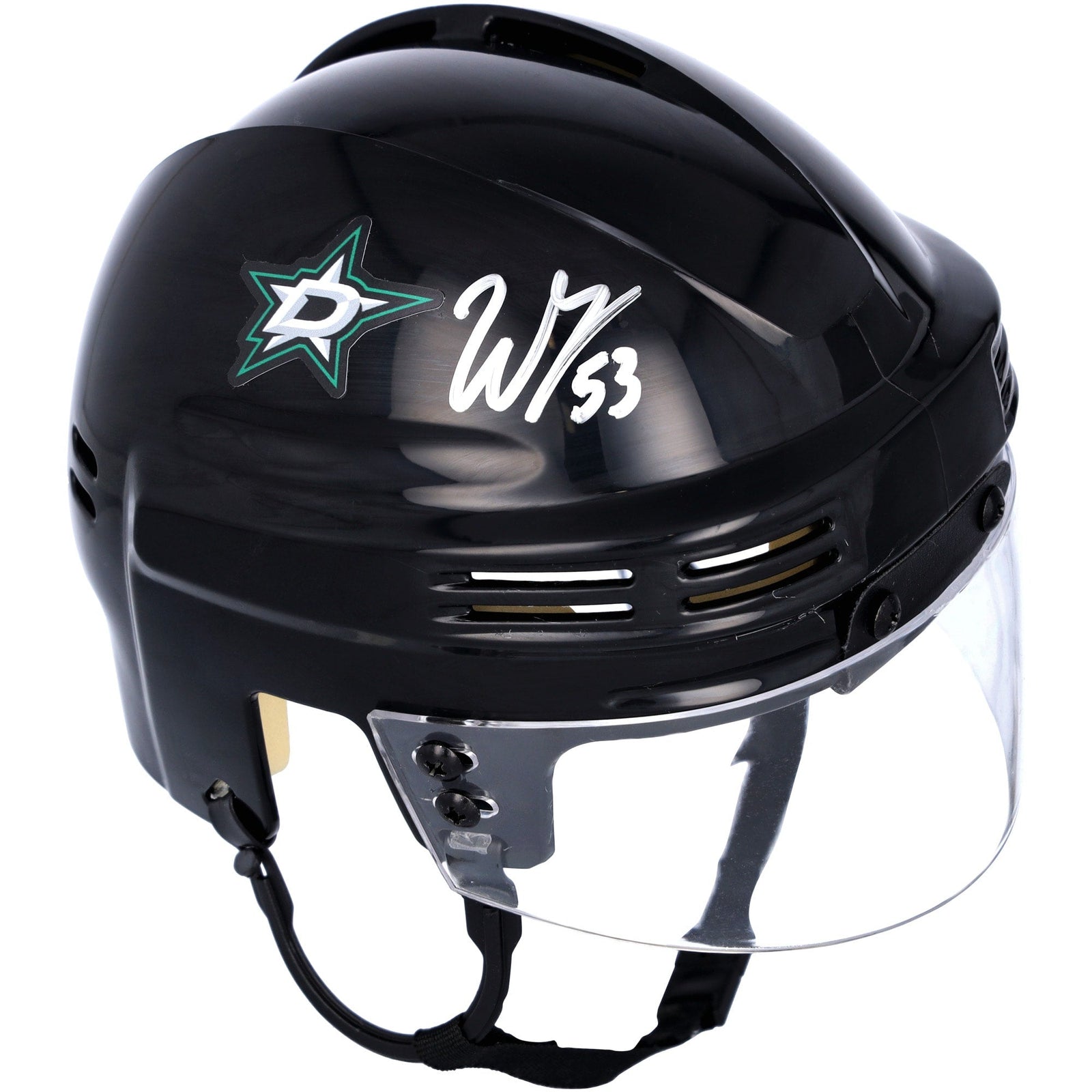 Wyatt Johnston Dallas Stars Autographed Fanatics Authentic Black Mini Helmet - The Ballers Bank
